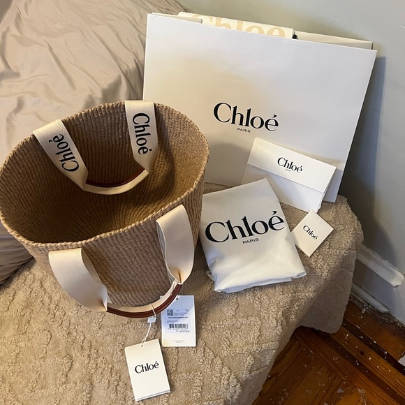 Chloe Handbags - NWT Chloé Tan Woven Tote Bag
